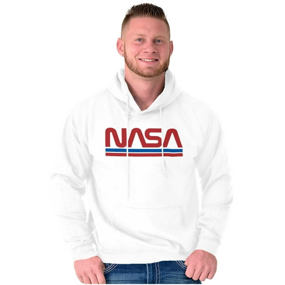 Retro Classic Space NASA Worm Logo Hoodie Sweatshirt Women Men Brisco Brands S