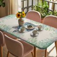 thumbnail image 3 of Sea Turtle Coastal Table Cloths for 5 Foot Rectangle Tables, Blue Green Summer Beach Coral Ocean Patio Waterproof Elastic Fitted Tablecloths, Washable Rectangular Table Cover for Camping, 3 of 8