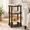 Black-Oval(12.6''x15.7''x22.8''), variant on 3-tier Round Side Table Small End With Solid Wood Spindle White