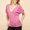 Pink, variant on Sentmoon Womens Pleated T-Shirts V Neck Short Sleeve Tops Comfy Casual Basic Oversized Summer Tops For Women 2025 Up to 40% Off