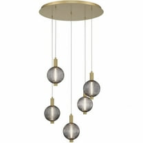 47208-018 Eurofase Lighting Palmas - 54.6W 5 LED Chandelier-10 Inches Tall and 24 Inches Wide-Gold Finish