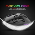 thumbnail image 1 of CHOK Mini Souris de Jeu Filaire Ultralégère 4 Types Rétroéclairée RVB 4 Niveaux Réglables Légère à Coque en Nid d'Abeille pour Joueurs PC Xbox (Noir), 1 of 2