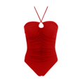 thumbnail image 4 of Afdoent One Piece Swimsuit Women Bandeau Halterneck Monokini Swimwear Push Up Bathing Suit For Swimming Beach 2026 Summer Swimwear, 4 of 5