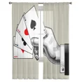 thumbnail image 3 of Poker Hearts Letters Sheer Curtains for Living Room The Bedroom Voile Organza rative Curtain Drapes Tulle Curtains, 3 of 7
