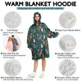 thumbnail image 5 of Wearable Oversized Blanket,Green Christmas Dinosaur and Snowman Pattern Wearable Blanket Hoodie for Adults,Cozy Hooded Blankets with Super Pockets,Super Warm Fuzzy Pullover for Women & Men, 5 of 6