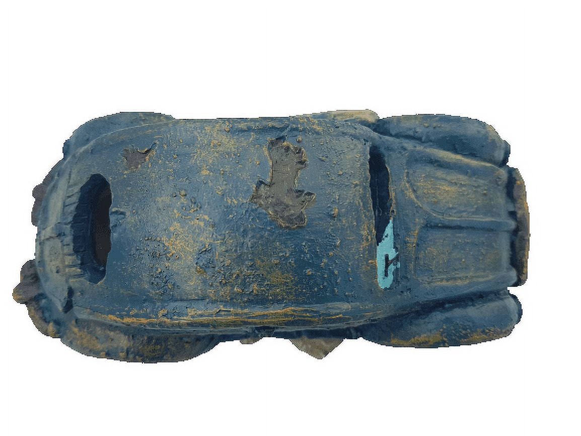 Blue Automobile Wreck Fish and Aquatic Habitat Safe, Aquarium & Fish Tank Ornament