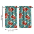thumbnail image 4 of 2 Panels Kitchen Window Curtains with Rod Pocket over Sink Pioneer Colorful Floral Small Window Treatment Cafe Short Curtains for Bathroom Tier Drapes 27.5x39inch, 4 of 4