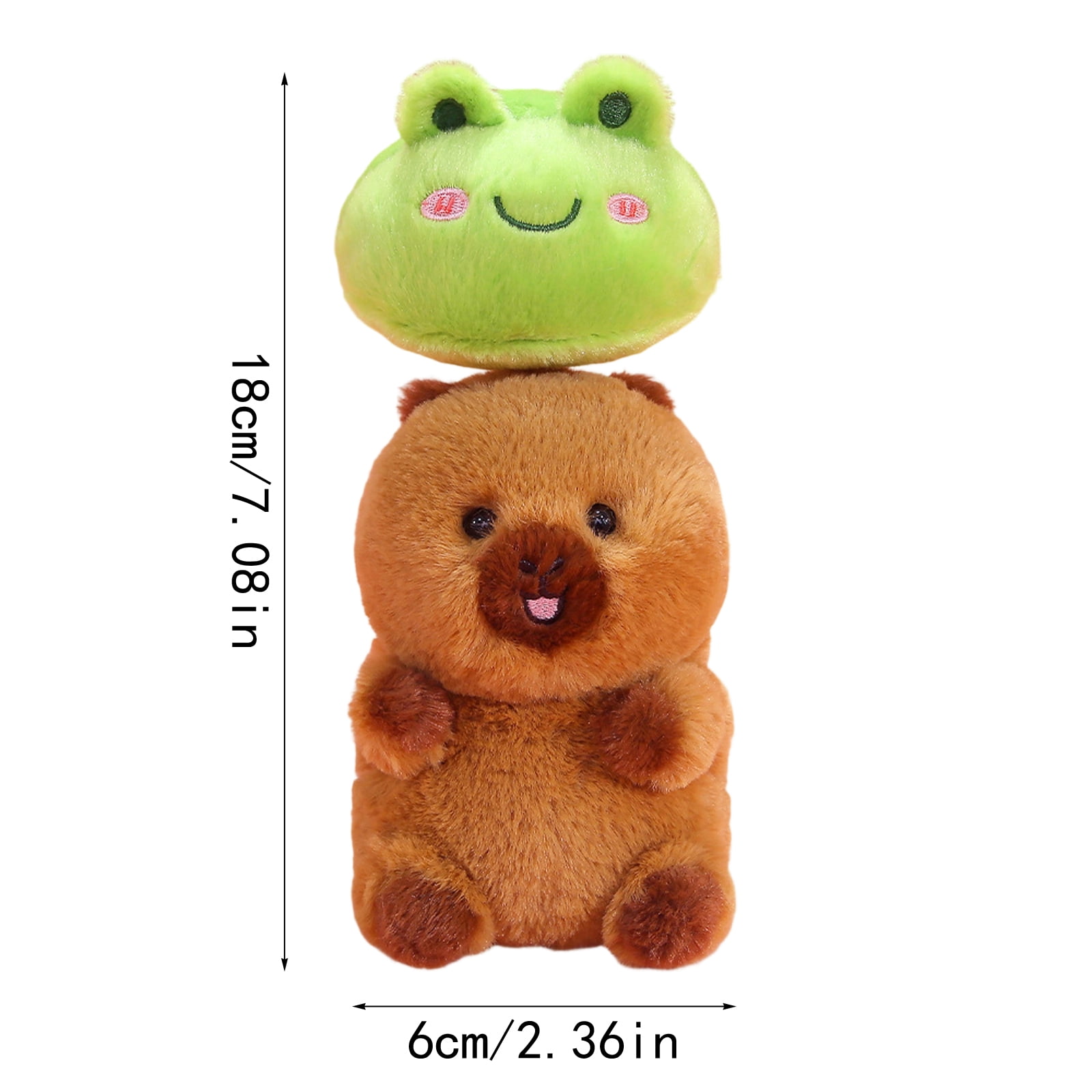 Frog Stuffed Animal Plush Toy - Soft Green Frog with Leaf Hat, Cute Froggy Plushie - for Kids, Boys, Girls, Toddlers, Birthday Gifts, Bedroom Decor, Playtime Companions