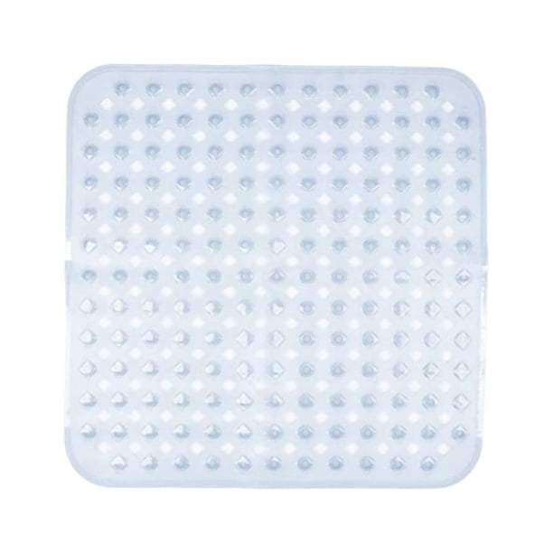 Toystoory Alfombrilla antideslizante cuadrada para baño con ventosa, alfombrillas de cocina, felpudo con orificio, felpudo lavable para bañera, alfombra Juegos de accesorios de baño Blanco Toystoory HA067135-02