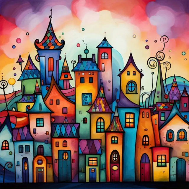 5D DIY Con Taladro Kit Casas Calle Del 40x40cm