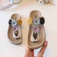 thumbnail image 5 of WNVMWI Little Girls Flip Flops Toddlers Summer Platform Sandals Kids Soft Soled Thong Sandal Childrens Beach Slippers Beige Size 7, 5 of 5