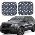 thumbnail image 2 of Uemuo Halloween A Printed 2 PCS Car Windshield Sun Shade, Auto Sun Heat and UV Rays Blocker, Foldable Automotive Front Window Sunshade Protector, 2 of 7