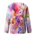 thumbnail image 5 of PuLe Hoodies Women's Casual Printed Long Sleeved Round Neck Pullover Hoodless Sweathirts, 5 of 5