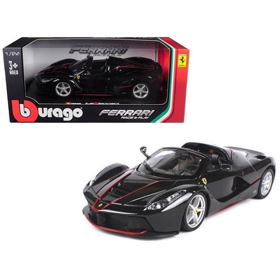 Bburago 26022BK Ferrari LaFerrari F70 Aperta 1 by 24 Diecast Model Car, Black