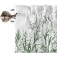 thumbnail image 5 of Green Flowers Kitchen Curtains and Valances Set, Rod Pocket Curtains Tier Farmhouse Window Curtains 24 Inch Length, Botanical Floral Plants Retro Farmhouse 3 Piece Kitchen Curtains Set, 5 of 6