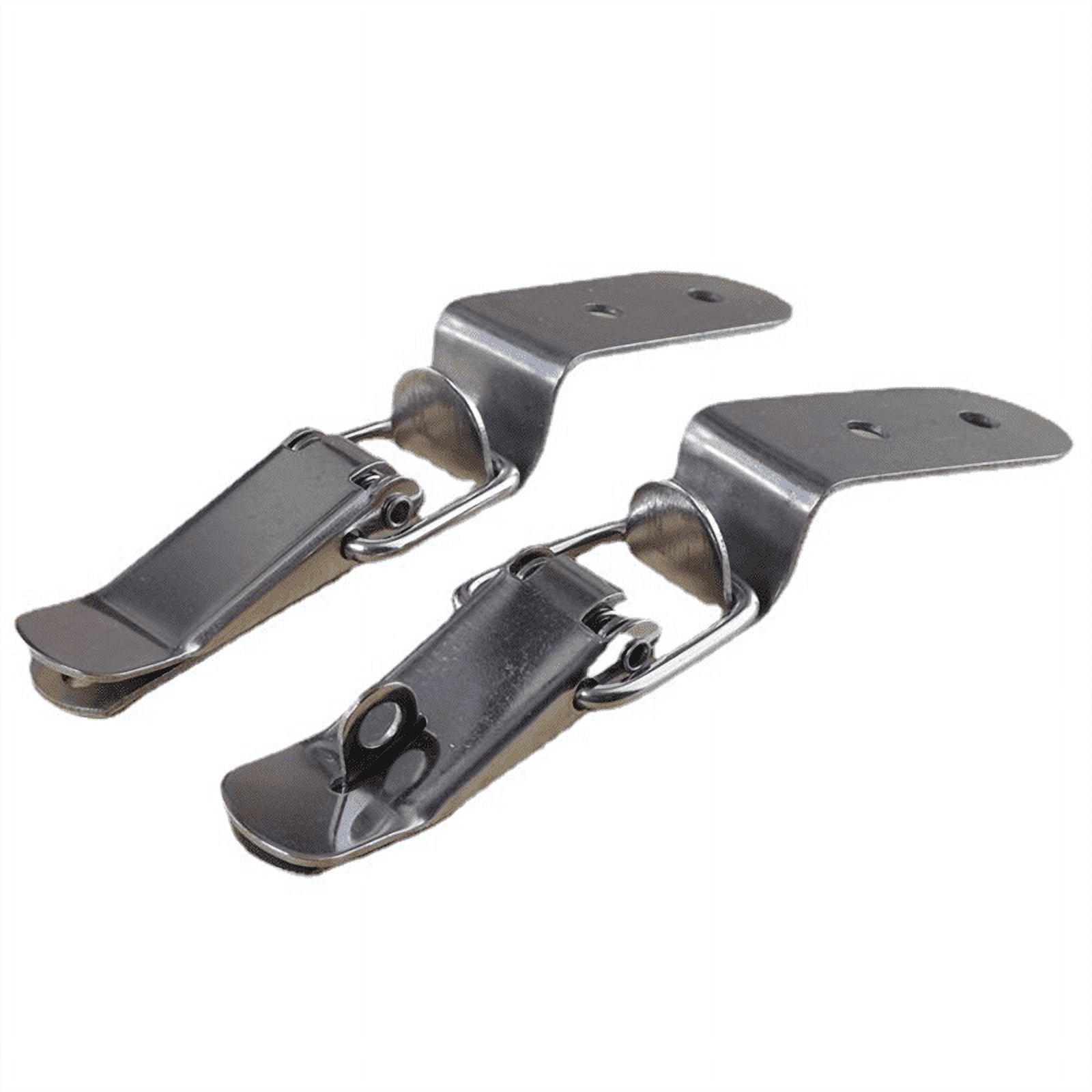 MroMax Stainless Steel Spring Toggle Latches | Silver, 39mm - Pack Of 2 For Boxes, Tool Cases & Cabinets