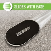 Super Sliders 3-1/2 x 6 Oval Furniture – 4 Pack, Smooth Plastic Sliders for Carpeted Surfaces (Beige)