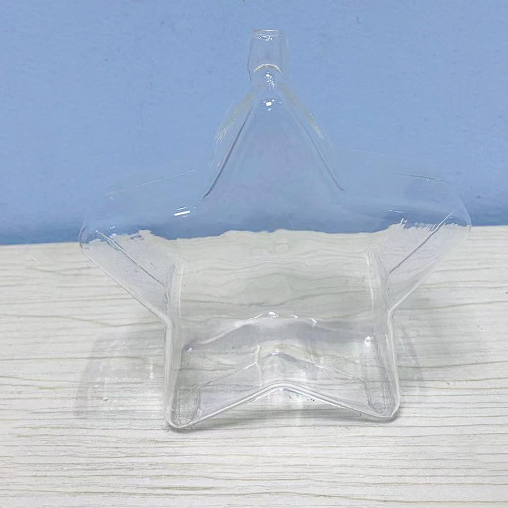 Fancyes 2xHandblown Glass Oil Lamp Home Decoration Gift Five-pointed star