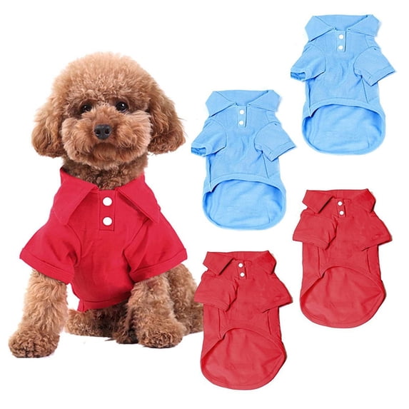 4PCS pet suit Teddy Chihuahua polo shirt Teddy Golden Retriever suit puppy suit