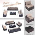 thumbnail image 4 of Gotland 12 Pieces Outdoor Patio Furniture Set PE Rattan Wicker Conversation Set w/10 Seats and 2 Coffee Tables, 4 of 7