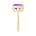 thumbnail image 5 of ANGARA Natural Bezel-Set Solitaire Cushion 3.65 ct Amethyst Ring in 14K Yellow Gold for Women (Size-10mm) | February Birthstone, Birthday, Anniversary, Jewelry Gift for Women | Natural Amethyst Ring, 5 of 10