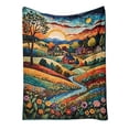 thumbnail image 2 of CaiYueKe Small Size Flannel Blanket, 39x27.6 Inch Soft Warm Nap Blanket, Print Flannel Throw for Sofa Bed Camping, Lightweight Cozy Blanket, Gift for Holiday Thanksgiving Christmas, 2 of 7