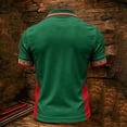 thumbnail image 4 of Mens Mexico Soccer Jersey Game Day 3D Print Polo Shirts Short Sleeve Button Down Football Top 2026 Summer Golf Shirt Dark Green XL, 4 of 4