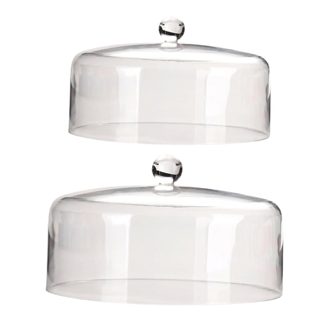 Paquete de 2 cubiertas para tartas de campana de queso, cubiertas transparentes para exhibición de tartas, para cocina, fiestas de queso