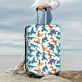 thumbnail image 7 of Gukieu Block Dinosaur Print Suitcase Protective Cover, Elastic Zipper Buckle Suitcase Protective Cover, Suitable for Travel, Business Trip-X-Large, 7 of 7
