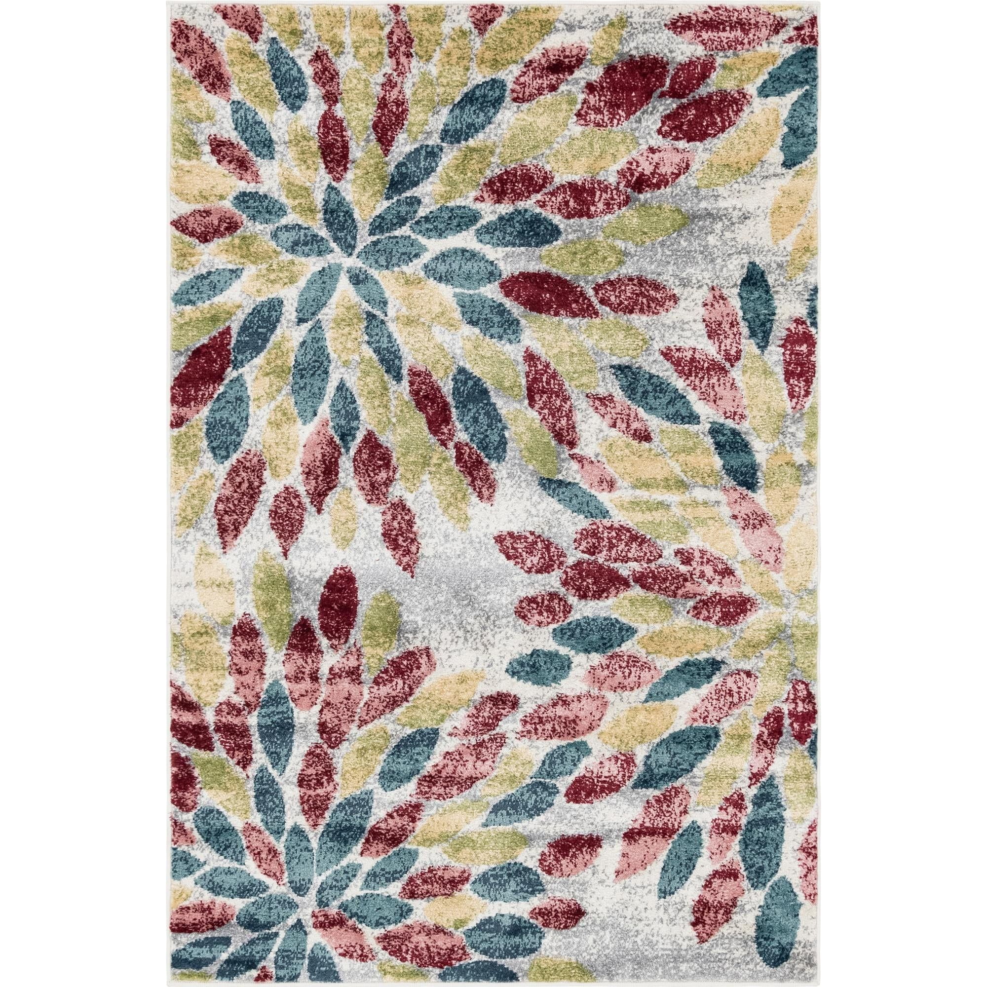 Unique Loom Rhett Sumter Rug Multi/Blue 4' x 6' Rectangle Floral