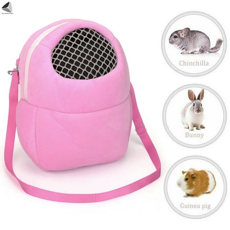 UPC: 0840212809110 | Sixtyshades Small Pet Carrier Bags Portable African Hedgehog Hamster Breathable Bags Handbags Guinea Pig and Squirrel Travel Backpack (M  Pink)