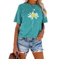 thumbnail image 2 of XCHQRTI Dandelion Shirt Womens Be Kind Graphic Casual Short Sleeve Tee Top, 2 of 9