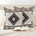 thumbnail image 3 of Brown Beige Boho Outdoor Waterproof Pillow Covers, Abstract Southwestern Ethnic Geometric Decorative Square Throw Pillowcase Sofa Cushion Sham for Patio/Couch/Chair, 16"x16" 2 Pack, 3 of 8