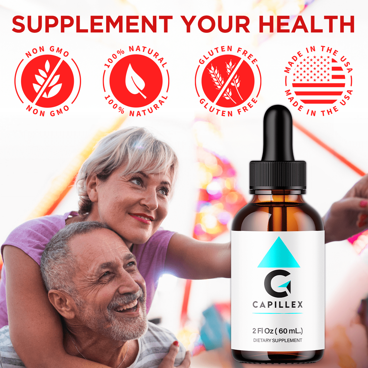 Capillex Hair Support Liquid Supplement Natural Growth Suport 90 Servings