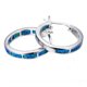 thumbnail image 1 of Pendientes redondos de ópalo azul, pendientes de moda para hombres y mujeres, estilo versátil, buen material, diseño de moda, fácil de usar, 1 of 6