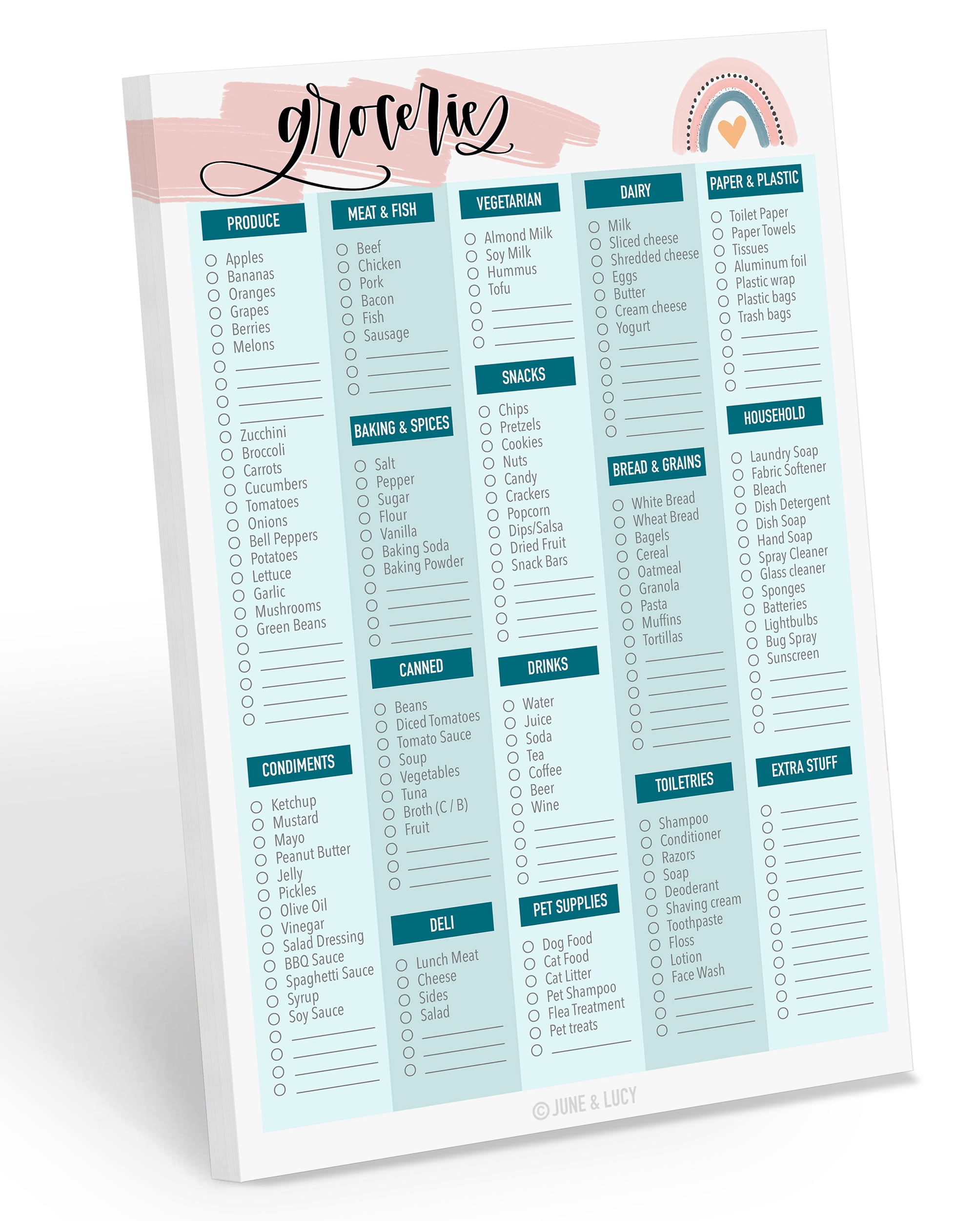 Grocery List Notepad, Grocery List 60 Removable Pages for Meal