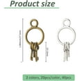 thumbnail image 2 of 1set 40Pcs 2 Colors Bronze & Silver Key Charms Vintage Key String Pendants for House Warming Party Favor Key Charms Set for Gift Metal Ornaments for Candle Jars, 2 of 7