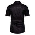 thumbnail image 6 of ZCFZJW Work Shirts for Men Vintage Striped Print Summer Short Sleeve Button Down Graphic Tees Shirt Quick Dry Lightweight Collared Business T-Shirt Tops Black S, 6 of 9