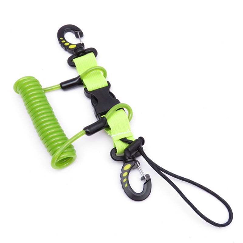 Scuba Diving Lanyard Coil Springs Camera Lanyard Spiral with Ring Dive for Dive Lights