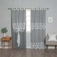 thumbnail image 3 of Aurora Home  Mix and Match Trellis Cut Out Curtains Grey 96 96 Inches, 3 of 5