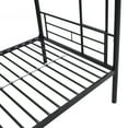 thumbnail image 5 of iRerts Metal Twin over Twin Bunk Bed, Modern Bunk Beds Twin over Twin with 2 Ladders and Full-Length Guardrail, Convertible Twin Bunk Beds for Bedroom, No Box Spring Needed, Black, 5 of 9