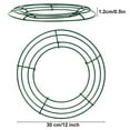 thumbnail image 3 of Wire Wreath Frame, Heavy Duty Round Metal Wreath Form with Ring Design for DIY Crafts, Floral Projects, and Home Decor, Dark Green Wire Frame for Christmas Holiday & Weddings, 1 Pcs, 12 Inches, 3 of 6
