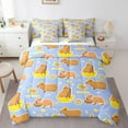 thumbnail image 1 of YST 7Pcs Cartoon Capybara Comforter Sets Queen Size, Colorful Capybara Sticker Comforter Set Bed in a Bag(1 Comforter, 1 Flat Sheet 1 Fitted Sheet 2 Pillowcases and 2 Throw Pillow Covers), 1 of 5