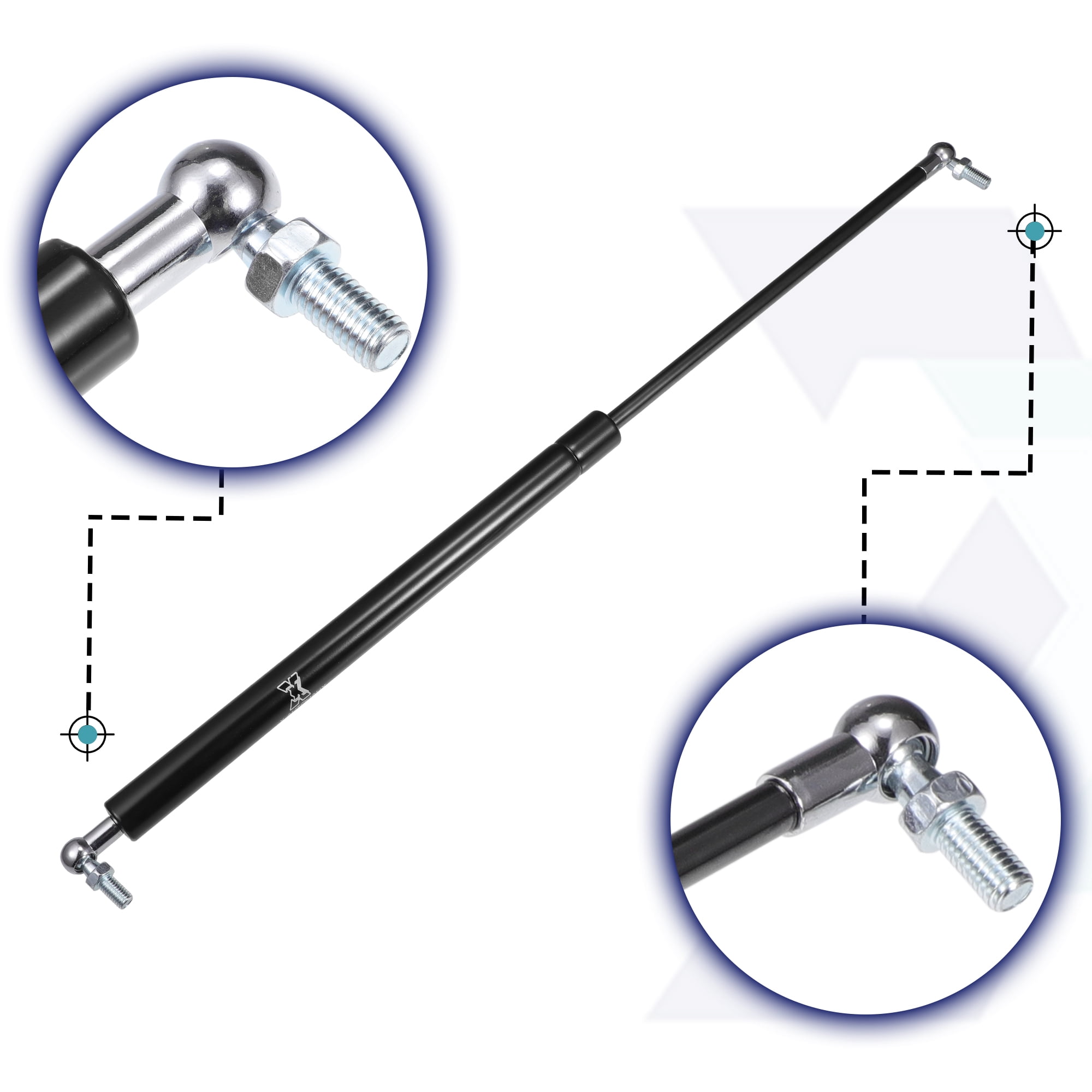 Unique Bargains 24inch Black Lift Supports Strut Gas Spring with Mounting Bracket 134lb
