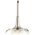 thumbnail image 3 of Woodbridge Lighting Christina 1-Light Glass Mini-Pendant in Satin Nickel/Crystal, 3 of 5