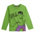 thumbnail image 2 of Marvel Avengers Spider-Man Hulk Little Boys 3 Pack Long Sleeve T-Shirts Toddler to Little Kid, 2 of 5