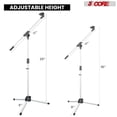 thumbnail image 3 of 5Core Tripod Mic Stand Adjustable Holder Floor Microphone Boom Arm, 3 of 9