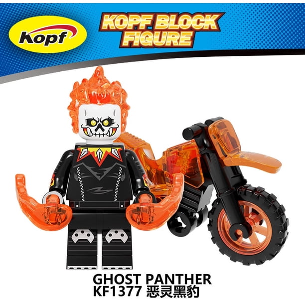 Figuras Lego Minifiguras De Bloques De Construcción Deadpool SpiderMan Ghost Rider Moto