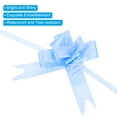 thumbnail image 4 of Uxcell 8" Pull Bows Gift Wrapping Pull Bow Rose Pattern Baskets Present Bows Knot Ribbon Light Blue 100 Pcs, 4 of 6