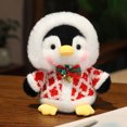 thumbnail image 4 of 2024 Navidad lindo pingüino de peluche juguete niños niña regalo Feliz Navidad decoración para el hogar adornos de Navidad Navidad 2025 Feliz Año Nuevo（Green 22CM, 4 of 5